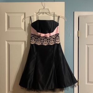 Jessica McClintock Black and Pink Dress